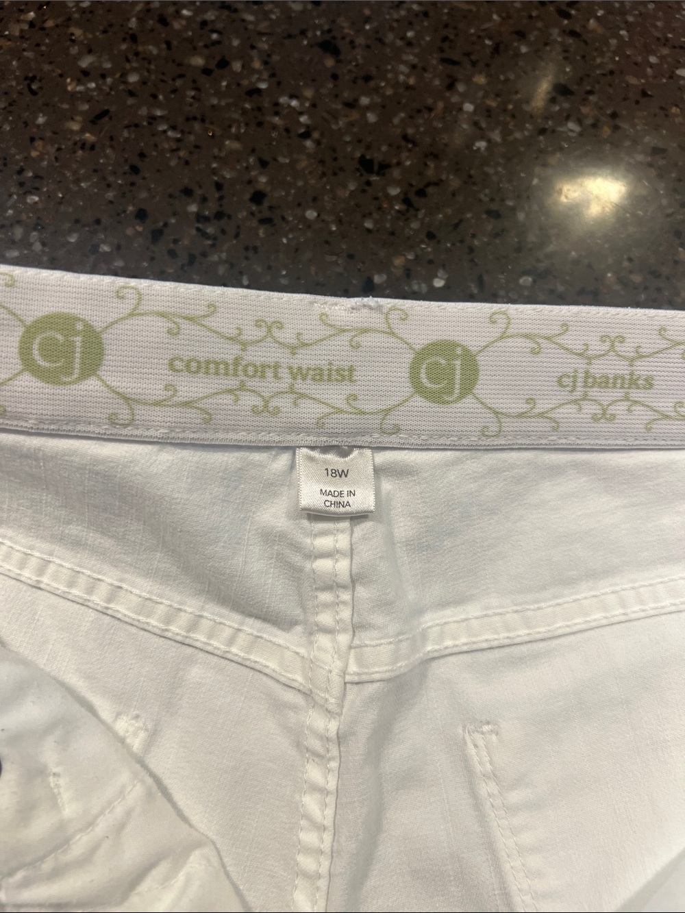 CJ Banks White Comfort-Waist Denim Capri Pants - Picture 2 of 3